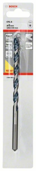 Bosch CYL-5 punta per calcestruzzo, 8 x 100 x 150 mm