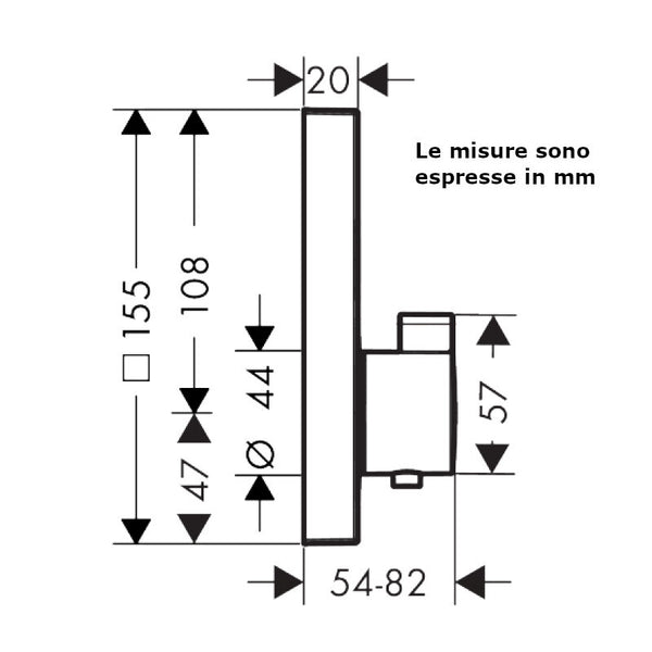 Miscelatore termostatico ShowerSelect per 1 uscita Hansgrohe