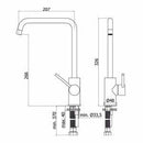 Paffoni Light miscelatore lavello canna da 18 con 2 pieghe