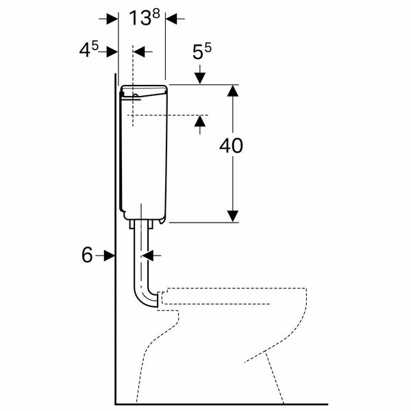 Geberit cassetta risciacquo esterna wc AP140