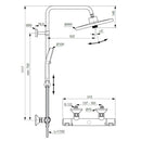 Colonna doccia Ceratherm T25+ A7210XG Ideal Standard con termostatico nero seta opaco