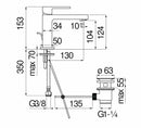 Nobili Up miscelatore lavabo cromo