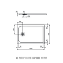 Ideal Standard Ultra Flat S piatto doccia rettangolare 100 x 70 cm in Ideal Solid antiscivolo bianco K8218FR