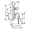 Hansgrohe Rebris S 72466000 miscelatore vasca incasso