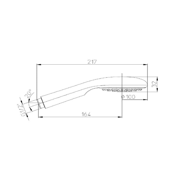 Doccetta monogetto Syncronia B00802 Bossini diametro 10 cm