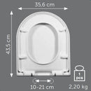 Sedile universale in termoindurente TD7 con chiusura soft close Polisedil