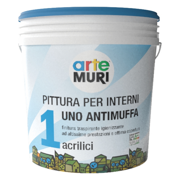 UNO ANTIMUFFA pittura traspirante per interni Grigolin bianco 5 litri