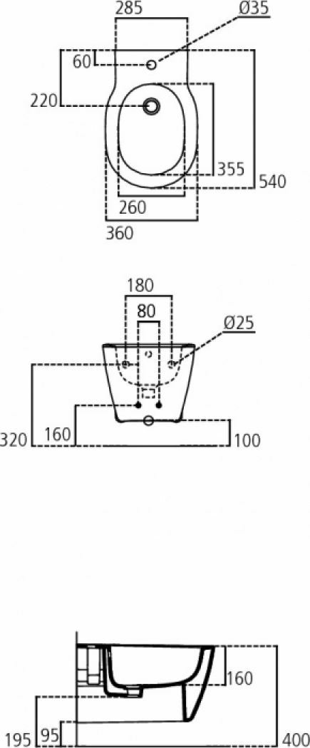 Ideal Standard CONNECT bidet sospeso con fissaggi completamente nascosti