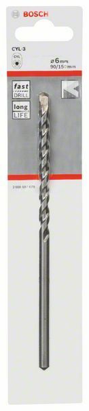 Bosch CYL-3 punta per calcestruzzo, 6 x 90 x 150 mm