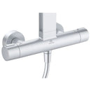 Ideal Standard Ceratherm Alu+ colonna doccia con miscelatore termostatico, doccetta e soffione argento opaco BD583SI
