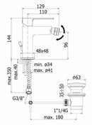 Paffoni Elle-Effe miscelatore bidet con scarico auto cromo