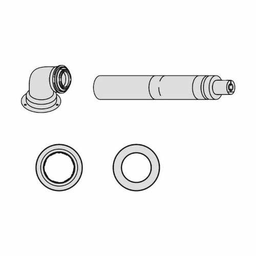 Bosch Junkers FC-SET60-C13X kit base con adattatore verticale, 60/100 mm