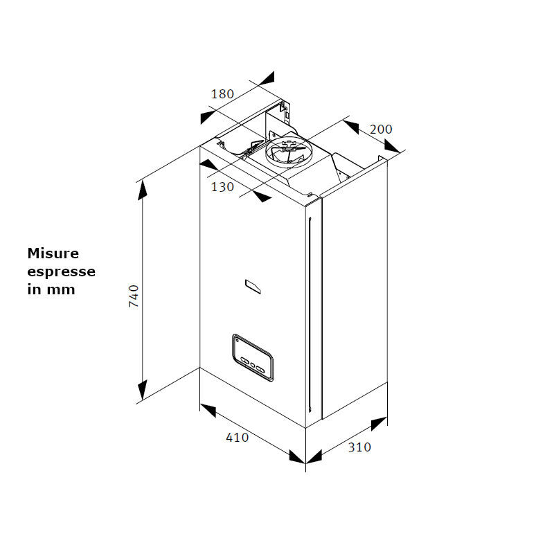 Caldaia a camera aperta Hermann Micra 5 E Low NOx 18/24 ET-LC/1