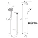 Colonna doccia IdealRain B9508AA Ideal Standard con doccetta a 3 getti