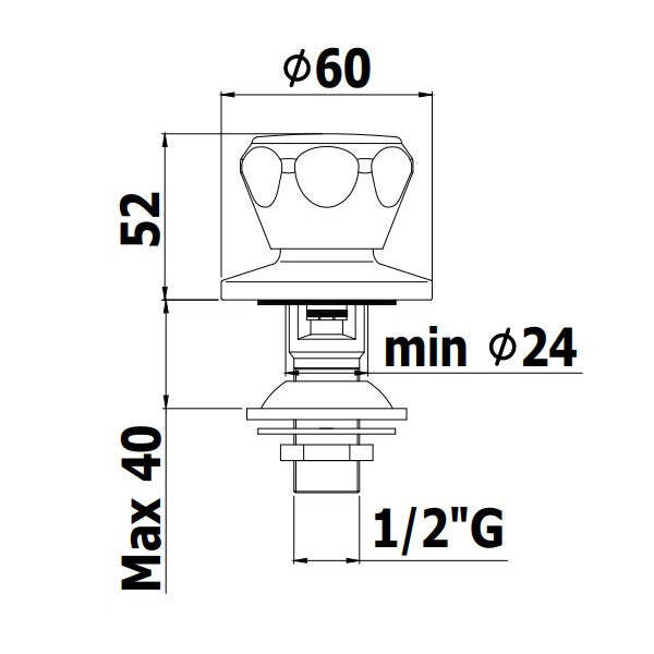 Paffoni Danubio rubinetto bidet 1/2"