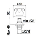 Paffoni Danubio rubinetto bidet 1/2"