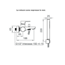 Miscelatore esterno vasca Ecostyle Ercos BTESTCVA02 con doccetta