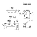 Nobili Nobi miscelatore vasca con duplex cromato