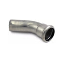 Curva 45° a pressare maschio femmina inox 181/451