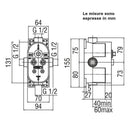 Nobili Infinity corpo incasso universale per doccia