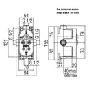 Nobili Infinity corpo incasso universale per doccia