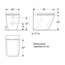 Geberit iCon Square vaso a pavimento a cacciata con sedile soft close