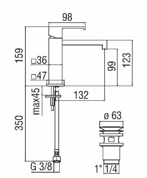 Nobili Mia miscelatore lavabo monocomando cromato