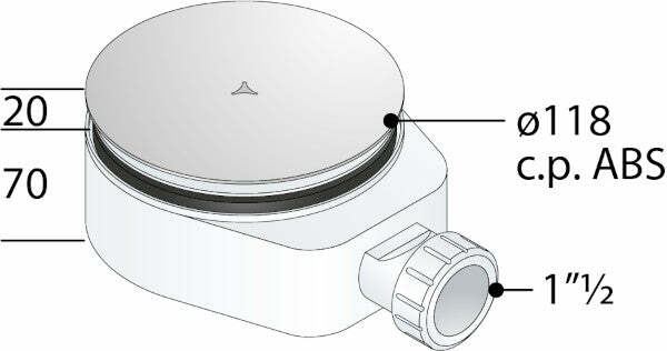 OMP Aloha piletta sifonata 90 x 1"1/2, diametro piletta 110 mm
