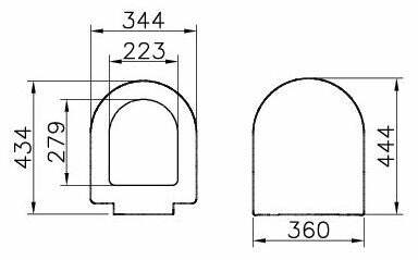Vitra S50 sedile con chiusura rallentata duroplast bianco