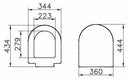 Vitra S50 sedile con chiusura rallentata duroplast bianco