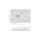 Piatto doccia Stone PT3048 Agha 80 x 140 cm bianco