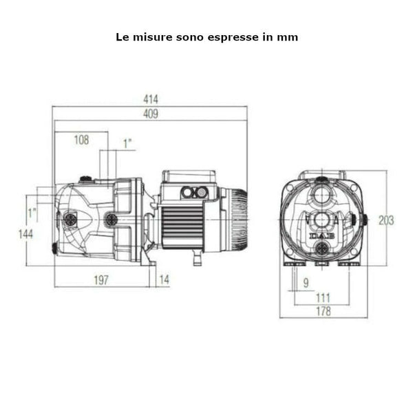 Dab JET 102 M IE2 elettropompa centrifuga autoadescante 230V 0,75 kW