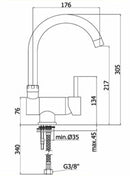 Paffoni Stick miscelatore lavello canna reclinabile cromo