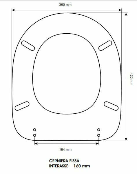Colbam sedile compatibile con ceramica Dolomite - Petra - bianco