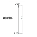 Nobili tubo in rame NR00202/1CR cromato 35 cm