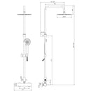Colonna doccia Paffoni MINI MASTER ZCOL 686SK2 con miscelatore SK168RCR