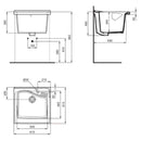 Lavatoio Lago T473001 Ideal Standard 61 x 60 x 39 cm bianco lucido