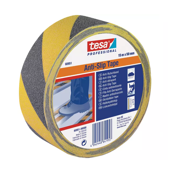 Nastro ANTI-SLIP TAPE 60951 Tesa nero/giallo 50 mm x 15 m