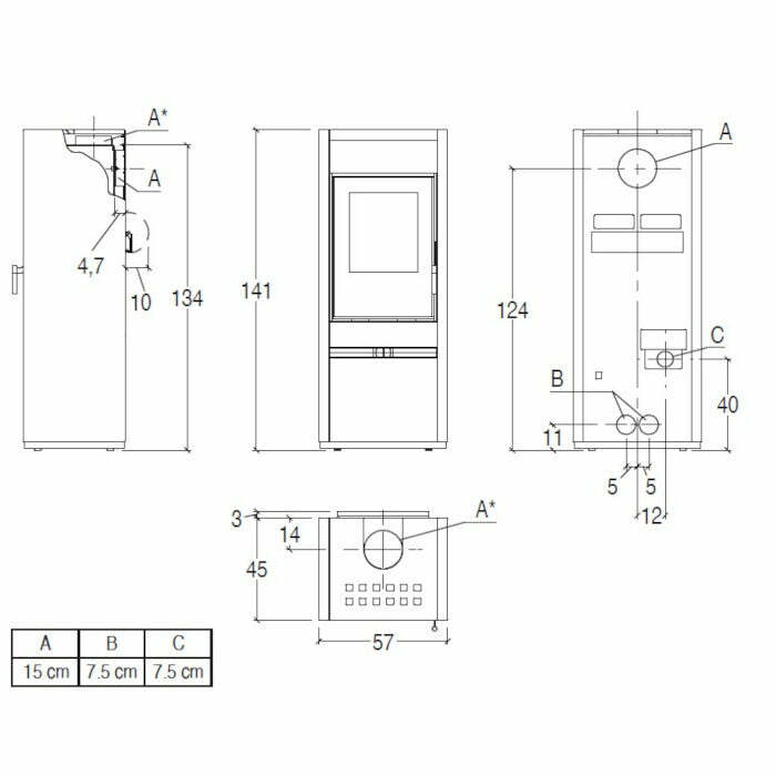 Piazzetta E928 A BCS stufa a legna 11,1 kW