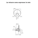 Rubinetto BASE A6726AA monocomando a parete Ceramica Dolomite cromo