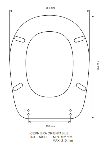 Colbam sedile compatibile con Ideal Standard - Liuto bianco