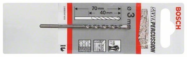 Bosch CYL-3 punta per calcestruzzo, 3 x 40 x 70 mm