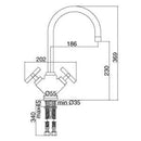 Paffoni Quattro mix lavello monoforo canna orientabile cromo