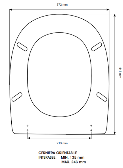 Colbam sedile compatibile con Cesame - Aretusa - bianco