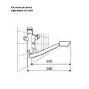 Miscelatore a pedale a parete River R520 283 - acqua miscelata
