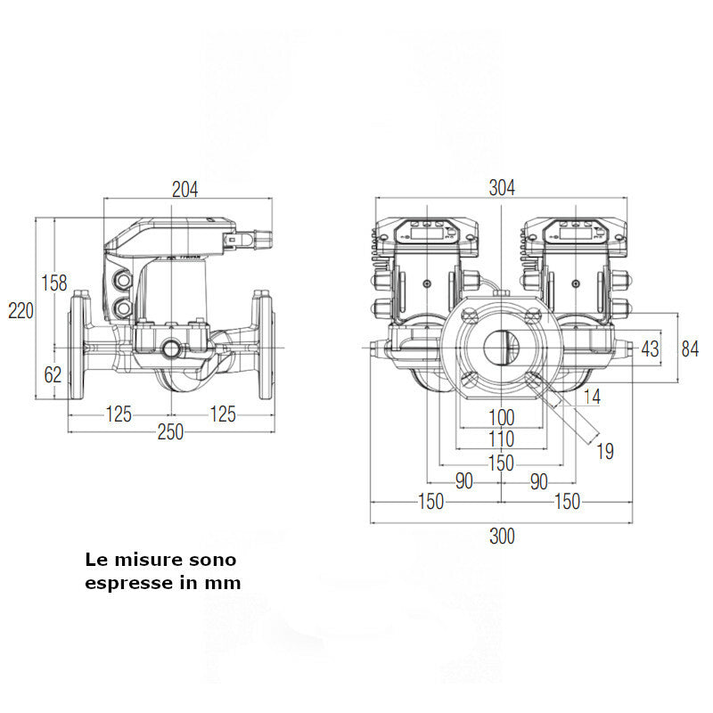 Dab Evoplus Small D 60/250.40 M circolatore elettronico 100 W