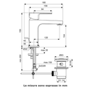 Miscelatore lavabo monocomando Cerafine D BC686AA Ideal Standard