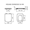 Sedile avvolgente i.life B T468301 Ideal Standard chiusura rallentata