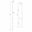 Ponte Giulio Paint maniglione verticale da pavimento a parete 180 cm bianco lino