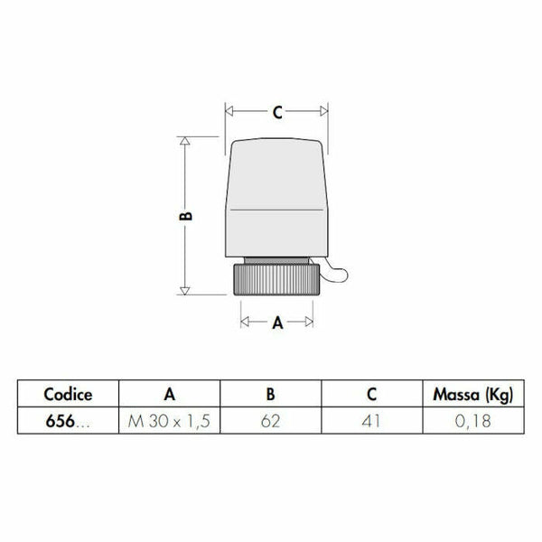 Caleffi comando elettrotermico con microinterruttore ausiliario 230V